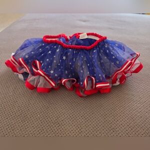 Little Wishes Tutu Skirt Infant Baby Girls 12m Patriotic July 4th USA Americana